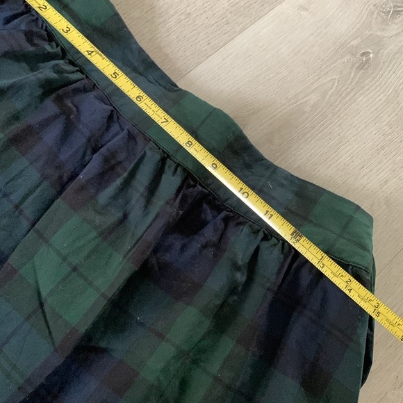 J. CREW Green Tartan Plaid‎ Bow Waist Midi Skirt size 2 Christmas holiday - Picture 10 of 10